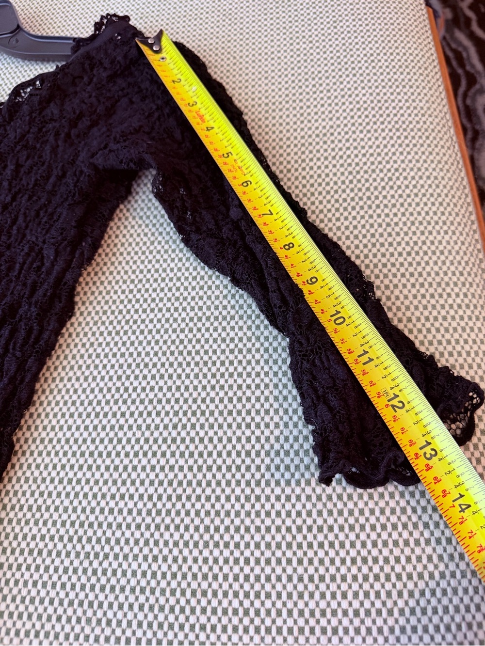 Y2K Hanky Panky Stretchy Black Lace Scoop Neck Top Size M #141 - Picture 11 of 11